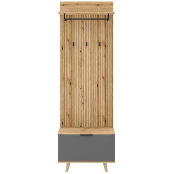 Meuble d'entrée VIVALDI Nordic D Chêne Evoke Graphite Élégance Scandinave