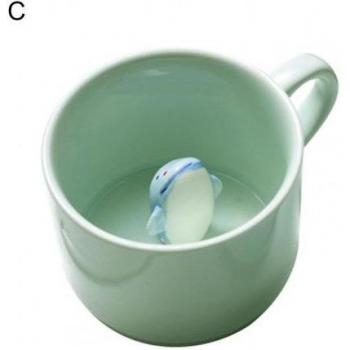 Taza de cerámica con efecto 3D para leche y agua