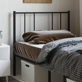 VidaXL Black Metal Headboard 90 cm