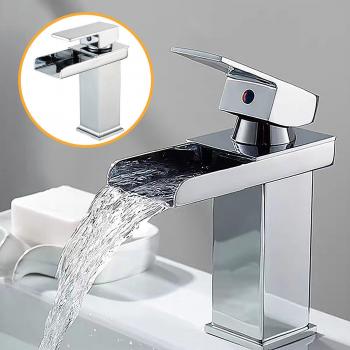 Grifo Cuadrado de Cobre para Lavabo con Seguridad