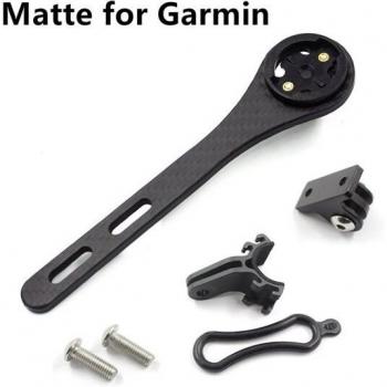 Carbon Fiber Bicycle Speedometer Holder for Garmin, Cateye, Bryton, GoPro