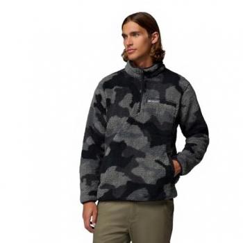 Men's Rugged Ridge High Pile Half Zip Fleece XL in Black Mod Camo