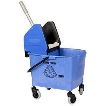 Rubbermaid R014155 Kombi-Mopp-Behälter 25 l, blau – Wring‑Funktion