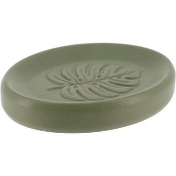 Tendance porte-savon vert kaki avec design feuille