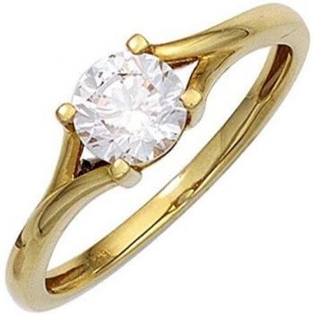 Goldring für Damen 333 mit Zirkonia in Größe 52