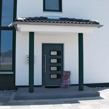 Porte d'entrée en Aluminium et PVC Anthracite 100x200 cm
