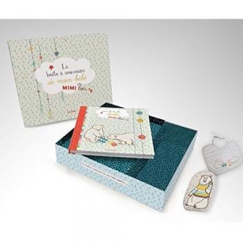 La boîte à souvenirs de mon bébé Mimi'lou : Avec un album, un coussin doudou, un bavoir et une toise