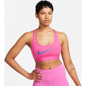 Nike sujetador deportivo Swoosh ligero Rosa (L)