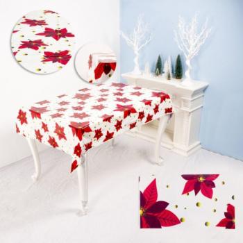 Festive PVC Tablecloth for Christmas Dinner