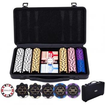 Mallette de Poker 300 Jetons 14g Numérotés (Valeurs 1 à 500)