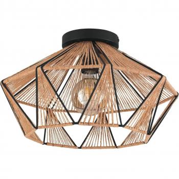 EGLO Adwickle Flush Ceiling Light Black