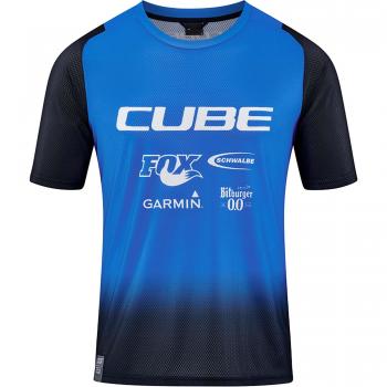 Cube Vertex X Actieteam Korte Mouwen Fietsshirt Blauw 2XL Man