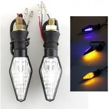 LED 12V Moto Lamp SODIAL Amarillo/Azul