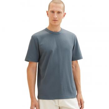 Blusa Casual Tom Tailor Azul Suave con Manga Corta