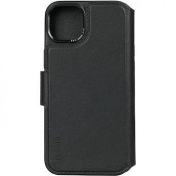 Étui Détachable Cuir iPhone 15 Plus – Portefeuille MagSafe Noir