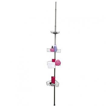 Colonna telescopica 4 ripiani in metallo grigio