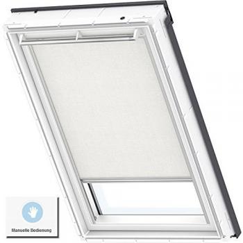 VELUX Sichtschutzrollo manuell Uni Weiß 134x98 cm (UK04)