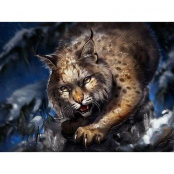 Diamond Leopard Art Canvas – 5D DIY, 20x30cm