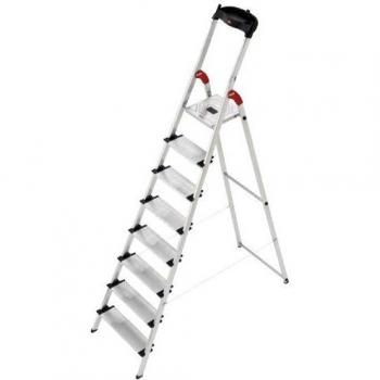 ESCALERA DE TIJERA DE ALUMINIO CON PELDAÑO ANCHO XXL EASYCLIX (8 PELDAÑOS)