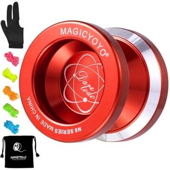 MAGICYOYO N8 Professionelles Yoyo, Aluminium, nicht reaktiv, 5 Saiten, inklusive Tasche und Handschuh