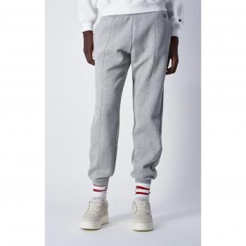 Pantalon de sport côtelé gris avec logo