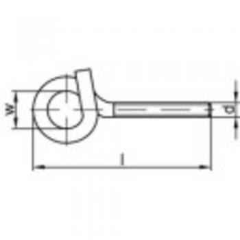 TOOLCRAFT 120 mm Deckenhaken aus Stahl, 20 Stück