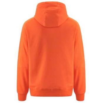 Kappa Giano Sweatshirt für Herren, Weiß-Orange (L)