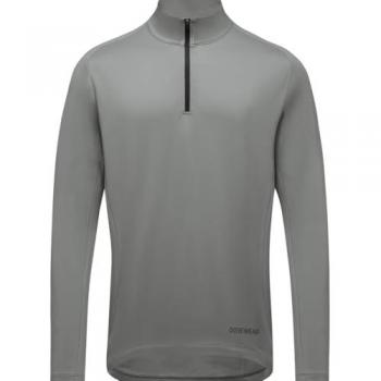 Blusa Gore Wear Masculina com Zíper 1/4 Cinza