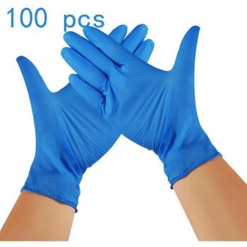 Desinfectantes de Cocina: Guantes de Látex Azul 100 Uds., Desechables