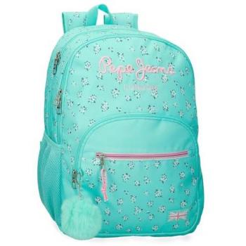 Mochila Casual Nora 44cm Turquesa de Pepe Jeans