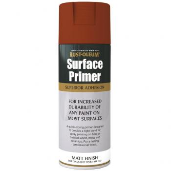 Rust-Oleum AE0040030E8 400ml Red Matt Surface Primer Spray Paint (Pack of 1)