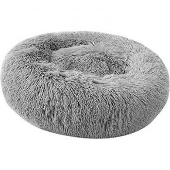 Aoresac Panier pour Chien, Lit Coussin Rond pour Chat, Canapé Donut Moelleux Confortable pour T