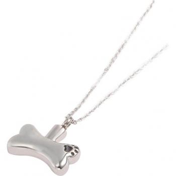 Pet Ashes Holder Necklace with Paw Print