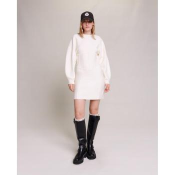 Maje Classic Wool‑Blend Sweater Dress, Beige, EU 36 (S) Female