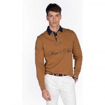 Polo de manga larga para hombre con diseño frontal de Harper & Neyer