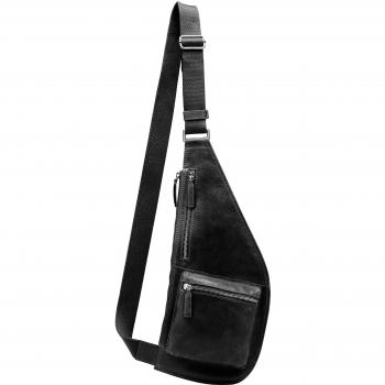 Picard Buddy 40cm Black Leather Crossbody Bag