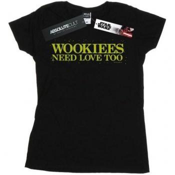 Ladies Star Wars Wookiees Need Love Too Shirt L Black