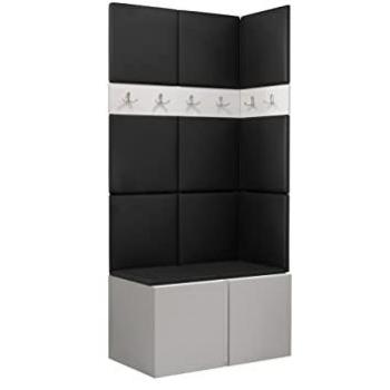 Recibidor Hartford 264, 186x84x46cm, Cuero Ecológico, Color Blanco
