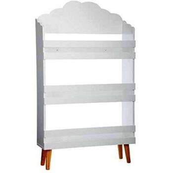 Libreria con Design a Nuvola e 3 Scaffali in Legno