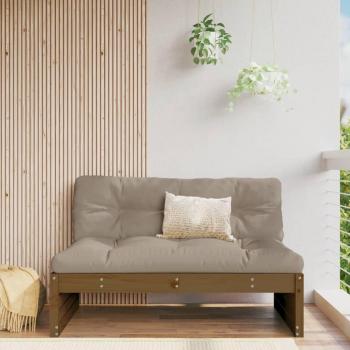 Divano Centrale, Sofà da Esterno 120x80 cm in Legno Massello di Pino Miele Vidaxl