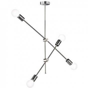 Chrom‑Finish Pendelleuchte Sara (ohne Lampen)