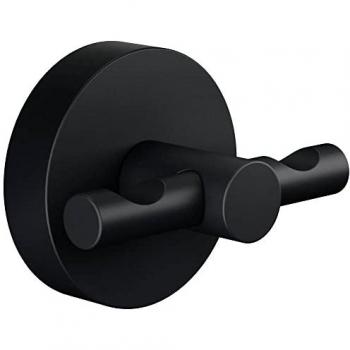 Tesa MOON BLACK Doppel-Handtuchhaken