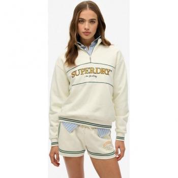 Blanc Superdry Sweat Country Club 36 semi-zip