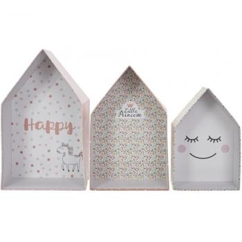 Lot De 3 Boites Gigognes Maison Little Princesse