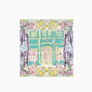 Laduree Glass Kitchen Splashback, Size 700 x 750 mm