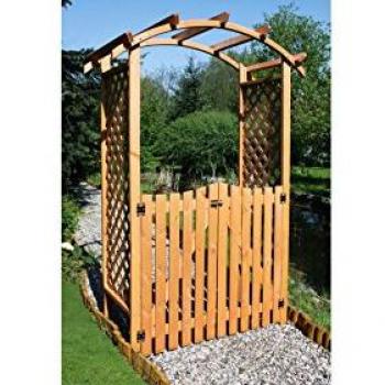 Promadino Rosenbogen Pergola Diana, BxTxH: 132x70x206 cm, mit Türen