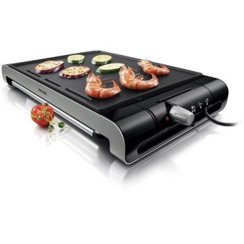 Plancha Philips HD4418/20 2300 W, Thermostat Amovible, Noir & Métal