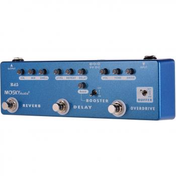 RC5 6‑en‑1 de Mósky: Overdrive, Booster y Reverb