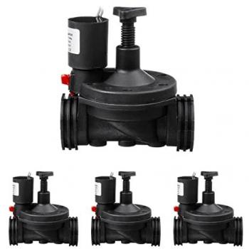 Electroválvula de riego 1 24V con regulador de caudal, pack de 4 unidades, uso agrícola y residencial