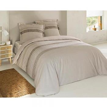 Parure de Couette Anthony VISION 100 % coton, beige, 260 × 240 cm + 2 taies d’oreiller